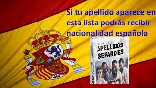 Listado de apellidos para la nacionalidad española  Requisitos [upl. by Asilehs]