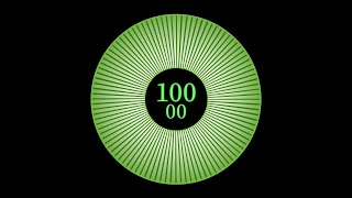 100 Second Timer with Music  Green Circle Countdown [upl. by Vish]