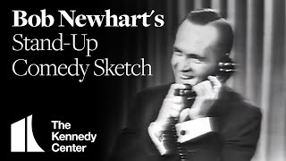 Bob Newharts StandUp Comedy Sketch 1962  The Kennedy Center [upl. by Ppilihp]