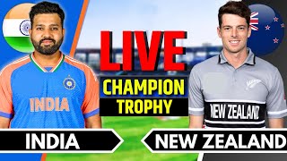 India vs New Zealand Match 12  Live Cricket Match Today  IND vs NZ  Champions Trophy Last 40 Ov [upl. by Dorey132]