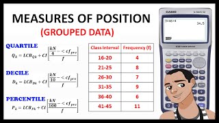 QUARTILE DECILE AND PERCENTILE GROUPED DATA  MEASURES OF POSITION [upl. by Ploch]