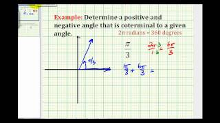 Examples Determining Coterminal Angles in Radian Measure [upl. by Amedeo209]