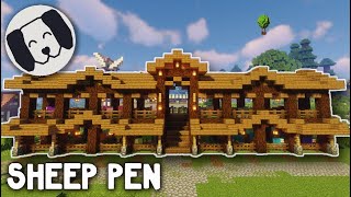 Minecraft  How To Build A Coloured Sheep Pen [upl. by Bronny862]