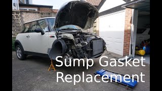 Mini Cooper Sump Gasket Replacement  Fix those Oil Leaks R50R52R53 [upl. by Enwad18]