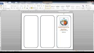Creación de triptico en Word 2010 [upl. by Ihana]