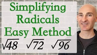 Simplifying Radicals Easy Method [upl. by Eralcyram]