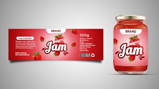 How to Create a Simple Jam Jar Label Design in Photoshop [upl. by Paulina]