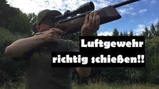 Luftgewehr richtig schießen  den Prellschlag kontrollieren [upl. by Oicirtap]