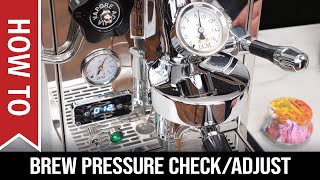 How To Espresso Brew Pressure Check amp Adjustment [upl. by Mychal480]