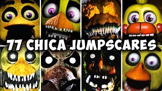 77 CHICA JUMPSCARES FNAF amp Fangames [upl. by Knepper694]