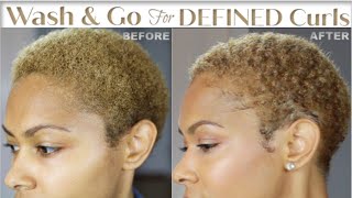 Wash amp Go on Short Natural Hair  Big Chop  4C TWA [upl. by Stilla]