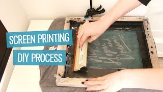 How to screen print tshirts at home DIY method  CharliMarieTV [upl. by Etterrag948]