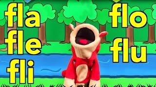 Sílabas fla fle fli flo flu  El Mono Sílabo  Canciones infantiles [upl. by Tnahs132]