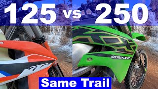 125 Two Stroke vs 250 Four Stroke  Which to Pick [upl. by Ielerol]