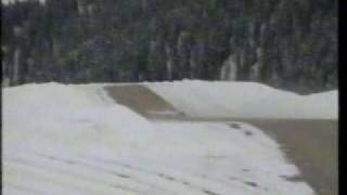 Beech Baron landing at Courchevel Airport France [upl. by Xxam358]