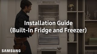 How To Install Samsung Fixed Mounting BuiltIn Fridge and Freezer [upl. by Elrebmik438]