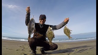 How to catch big redtail surf perch  Oregon surf fishing [upl. by Umont]