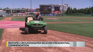 Albuquerque Isotopes head groundskeeper earns national attention [upl. by Atirehgram]