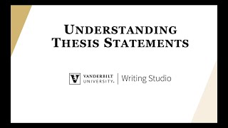 Understanding Thesis Statements [upl. by Soracco]