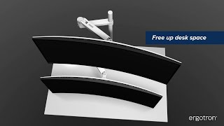 Ergotron LX Dual Stacking Monitor Arm Tall Pole Top Features amp Benefits [upl. by Odelle]