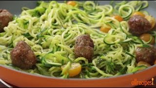 How to Make Zucchini Pasta  Low Carb Recipes  Allrecipescom [upl. by Frayne]