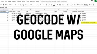 Geocode Data Using Google Maps [upl. by Sion]