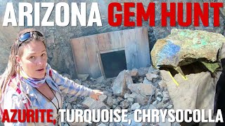 Rockhounding in Arizona In Search of Chrysocolla Azurite Turquoise [upl. by Rezeile318]