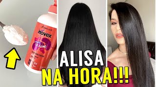 COLOQUE ISSO NO SEU CREME CABELO FICA LISO SEM CHAPINHA SEM QUÍMICA ALISA MUITO por Julia Doorman [upl. by Xam461]