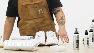 How To Clean Suede And Leather Shoes An In Depth Guide by Highsnobiety [upl. by Anauqed]