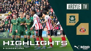 Plymouth Argyle v Sunderland highlights [upl. by Laverna843]