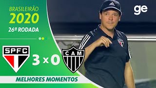 SÃO PAULO 3 X 0 ATLÉTICOMG  MELHORES MOMENTOS  26ª RODADA BRASILEIRÃO 2020  geglobo [upl. by Aynom]