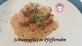 Schweinefilet in Pfefferrahm  Schnell amp Einfach [upl. by Annairb]