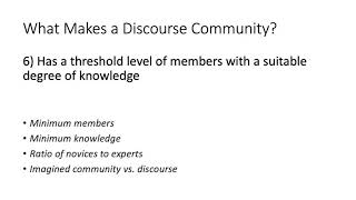 Discourse Communities [upl. by Anehsak]