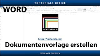 Dokumentenvorlage in Word erstellen [upl. by Benioff]