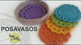 Tutorial Posavasos Crochet o Ganchillo Coasters [upl. by Onitsirc]