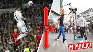 CRISTIANO RONALDO HEADER CHALLENGE😱 IN PUBLIC  Billy Wingrove amp Jeremy Lynch [upl. by Adohr398]