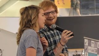 Ed Sheeran Surprises 13YearOld Fan by Joining Her Mall Performance [upl. by Francois]