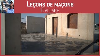 Les bons gestes en maçonnerie  Dallage [upl. by Romain]