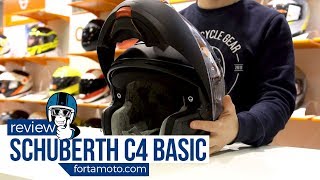 Schuberth C4 BASIC motorcycle helmet review  FortaMotocom [upl. by Ober]