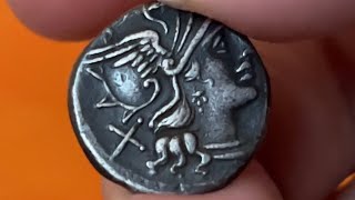 150 BC Decimius Flavus Denarius  Ancient Roman Silver Coin History [upl. by Armilda]