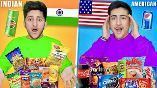 Indian Vs American Snacks Food Challenge [upl. by Reivad]