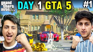 I STOLE A BIG GANGSTER CAR  DAY 1 IN GTA 5 1 [upl. by Garnette81]