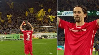 Dortmunds Yellow Wall gives Neven Subotić incredible reception on his return [upl. by Emilee194]