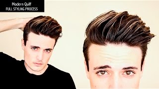 Undercut Hairstyle  Modern Quiff  FULL PROCESS NO EDITS  Mens Hair Tutorial [upl. by Anoynek801]