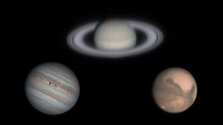 Saturn Jupiter and Mars through a 12 inch telescope [upl. by Orimar]