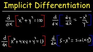 Implicit Differentiation [upl. by Ormand]