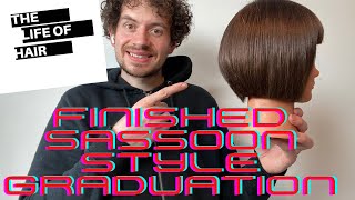 Vidal Sassoon Asymmetric Graduated Bob [upl. by Mureil]