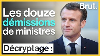 Les 12 démissions de ministres depuis lélection dEmmanuel Macron [upl. by Atekihs553]