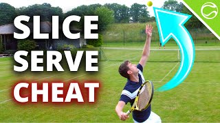 Tennis Slice Serve Cheat  Learn To Curve The Ball [upl. by Levitt416]