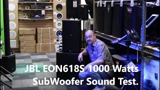 Review amp Sound Test of the JBL EON618S 18quot Powered Subwoofer featuring the EON612 [upl. by Ymas45]